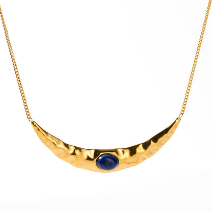 Retro Simple Temperament Lapis Lazuli Pendant Senior Sense of Everything Necklace