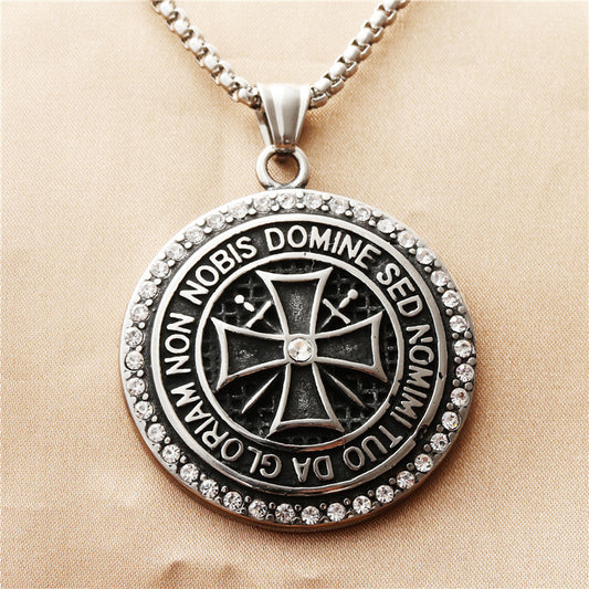 Cross-shaped Retro Trendy Male Personality Punk Pendant