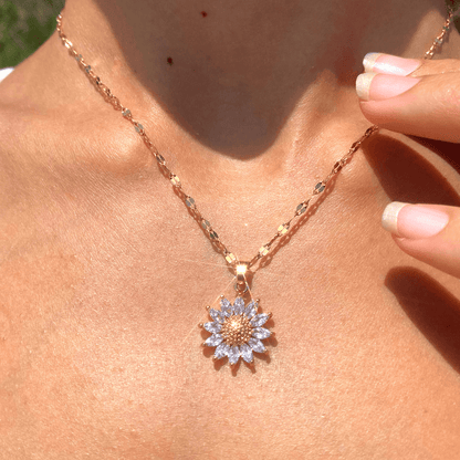 "You Are My Sunshine" Sunflower Necklace