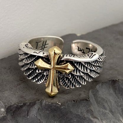 Cross & Wings Character Ring