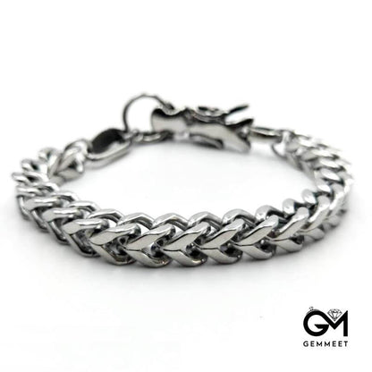 Silver Colored Punk Hip Hop Tap Bracelet