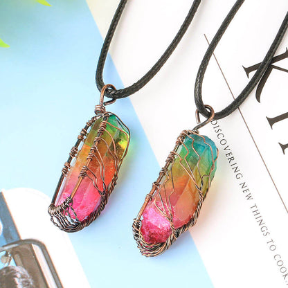 Crystal Irregular Pendant Necklace