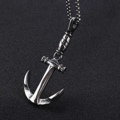 Personality Double Winding Ancient Ship Anchor Pendant