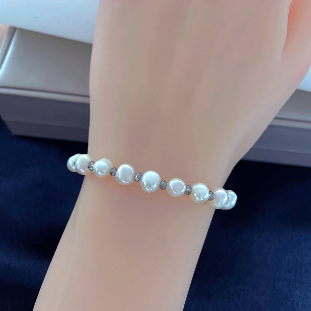 Flower Heart Pearl Bracelet