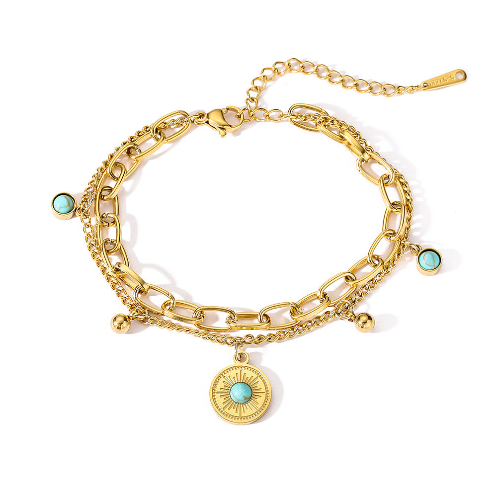 Bohemia Evil Eye & Turquoise Bracelet