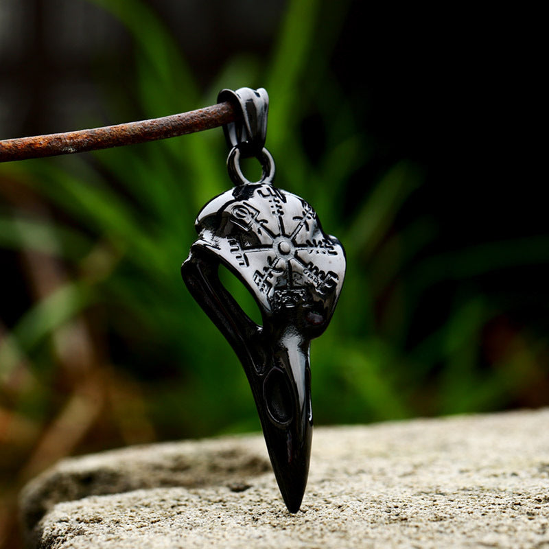 Vintage Crow Mouth Stainless Steel Pendant