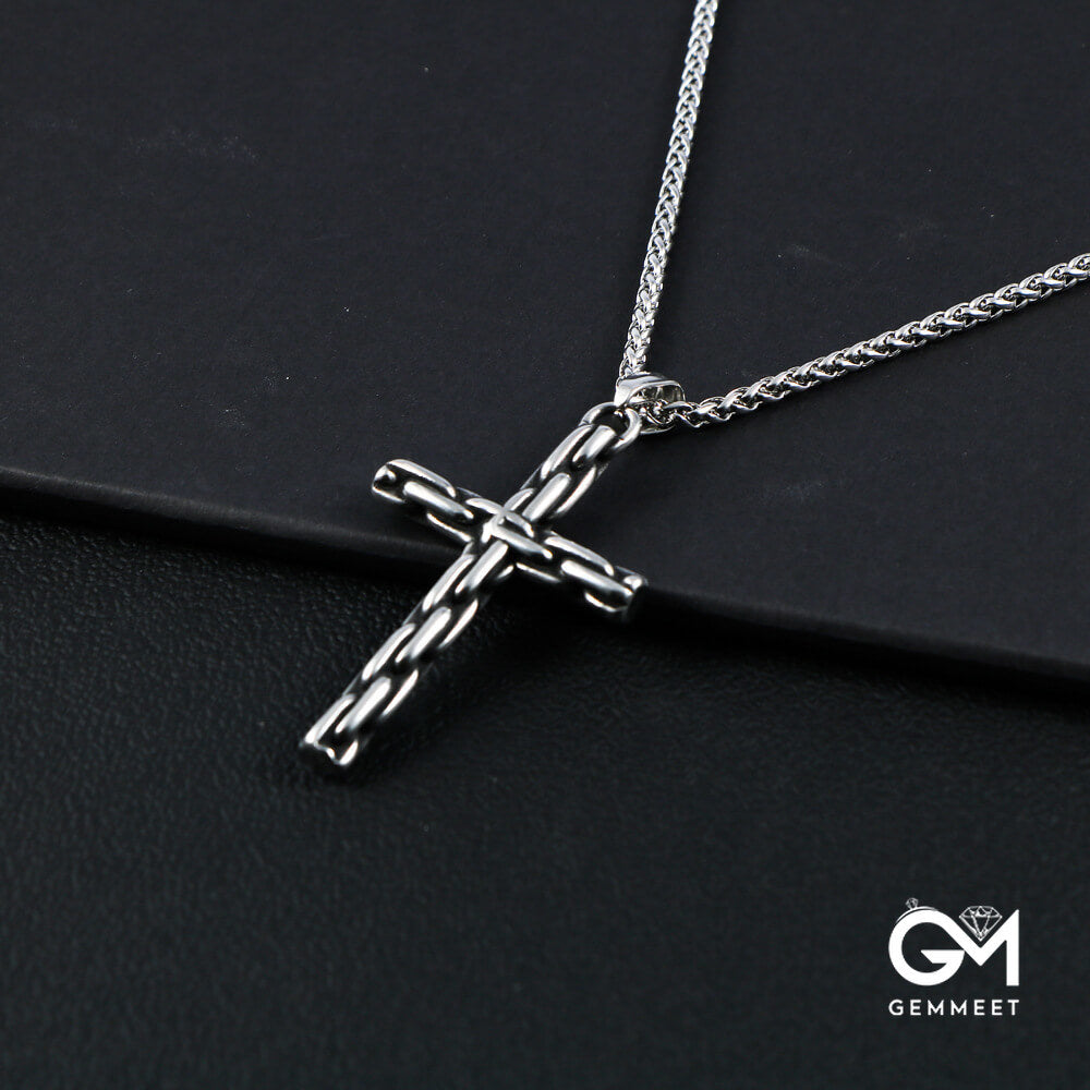 Hip Hop Chain Cross Stainless Steel Necklace