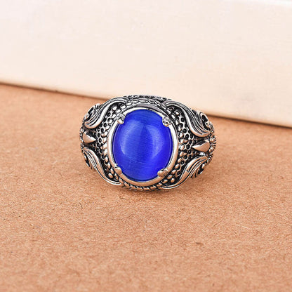 Retro Cat-Eye Shape Color Moonstone Ring