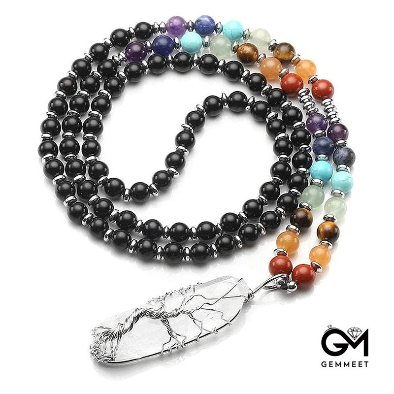 Crystal Chakra Horse-drawn Bead Bracelet