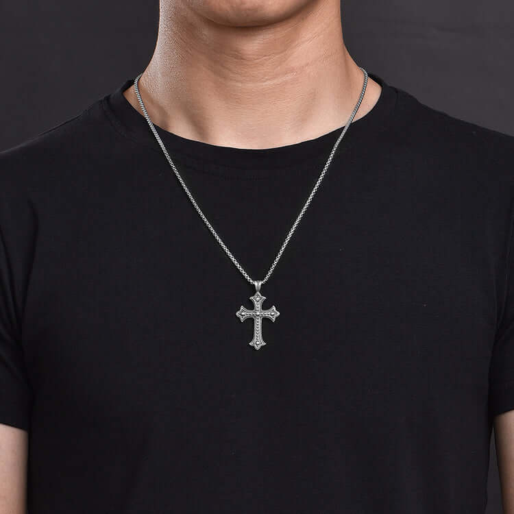 Sterling Silver Cross High Street Pendants Necklace