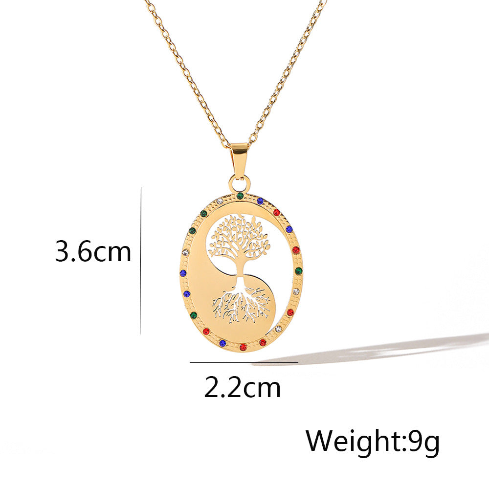 Life of Tree Hollow Pendants Necklace