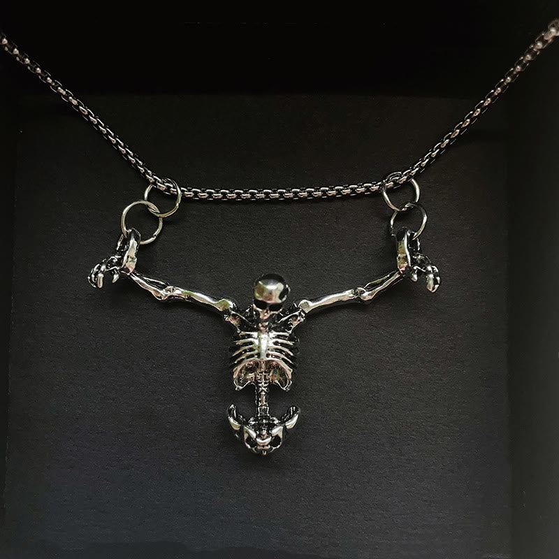 Shackled Skeleton Pendant Necklace