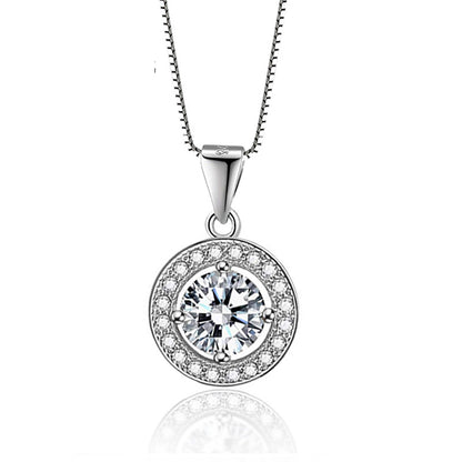 Simple Round Zircon Pendant