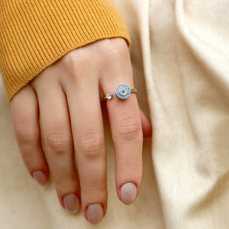 Evil Eye Fidget Ring