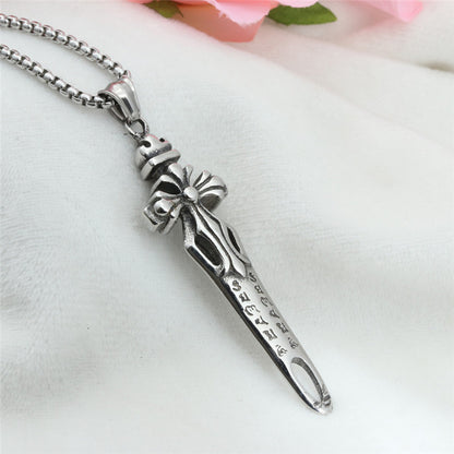 Hip Hop Retro Sword Cross Pendant