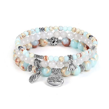 Lotus Emperor Stone 3 - Piece Bracelet