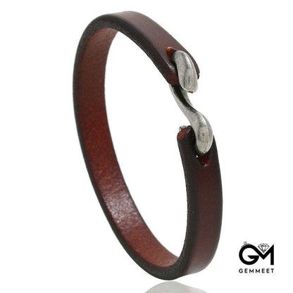 Retro Simple Leather Fashion Versatile Punk Rock Leather Bracelet