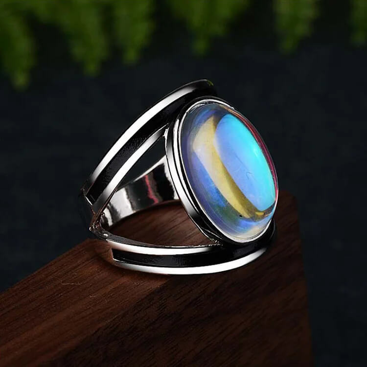 Pure Colorful Moonstone Orgone Ring