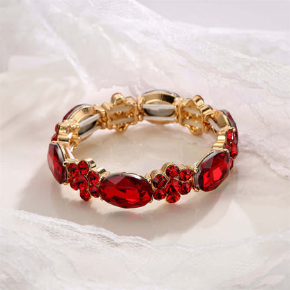 Women's Oval Rhinestone Stretchy Bracelet