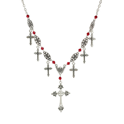 Halloween Multi Cross Pendant Chain Necklace