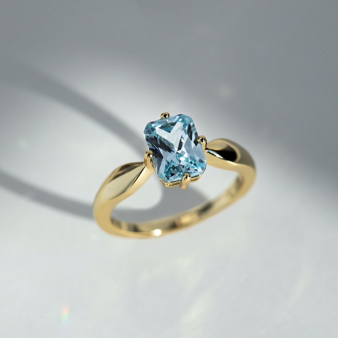 “Walden Pond” Aquamarine Ring