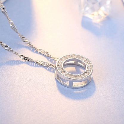 Stylish Circle  Zircon Pendant