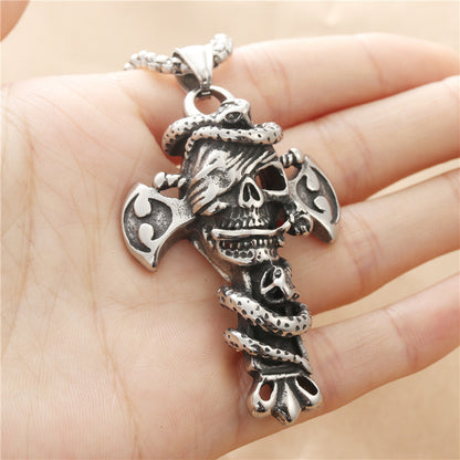 Skull Cross Retro Trendy Men's Pendant