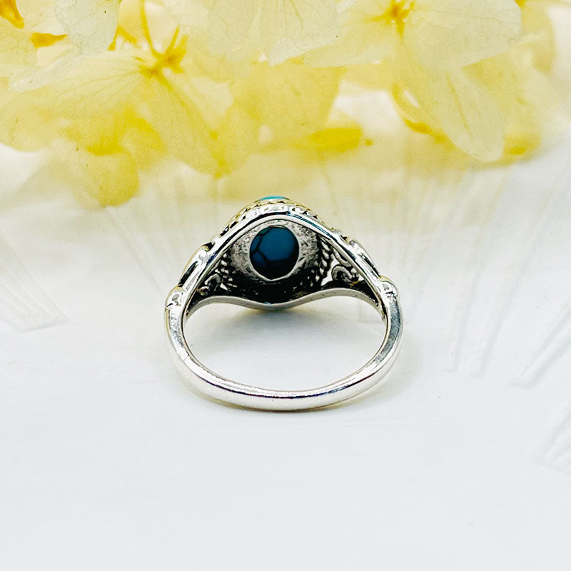 Vintage Green Turquoise Ring