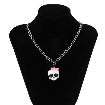 Halloween Cute Skull Pendant Necklace