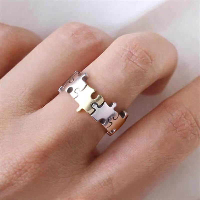 "You are an integral part of me" - Couple Puzzle Ring