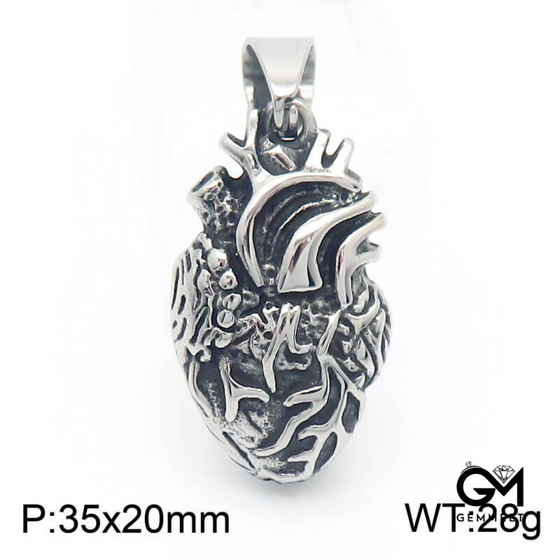 Creative Human Heart Organ Pendant Necklace