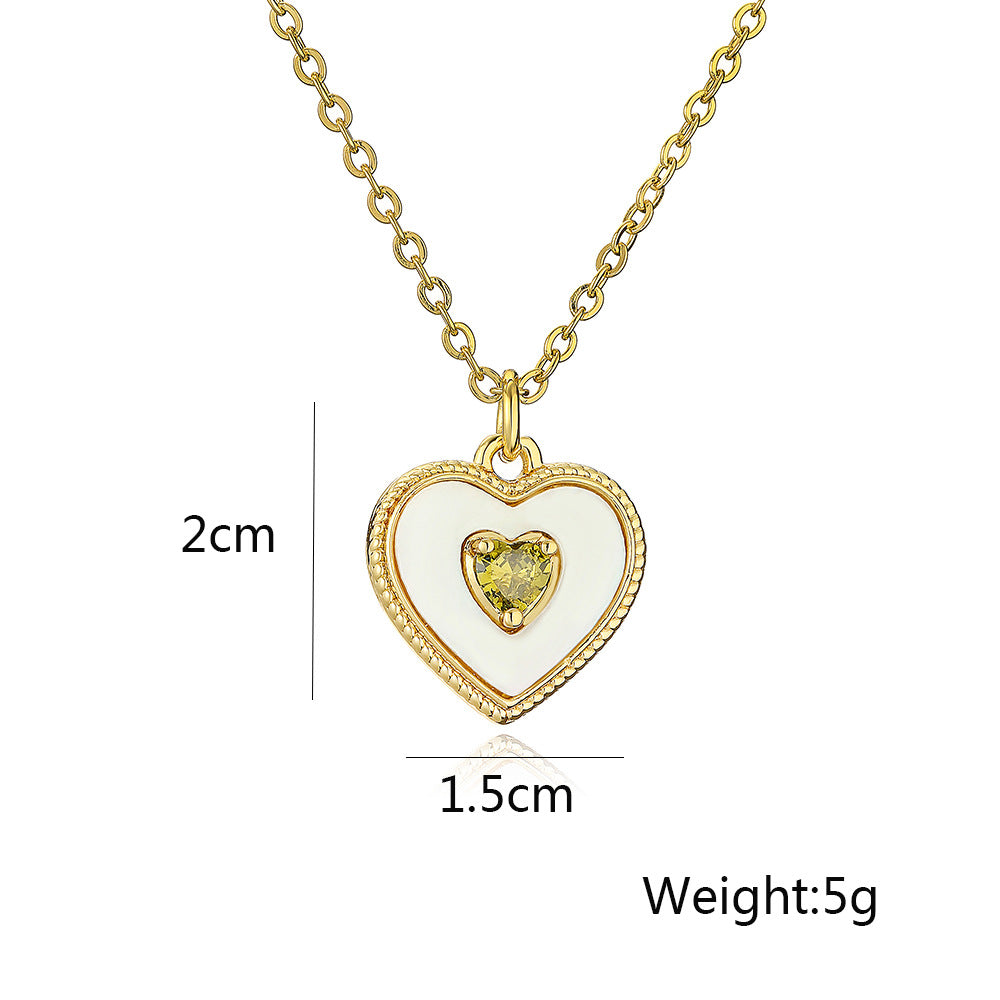 Heart IN Heart Halo Pendant Necklace