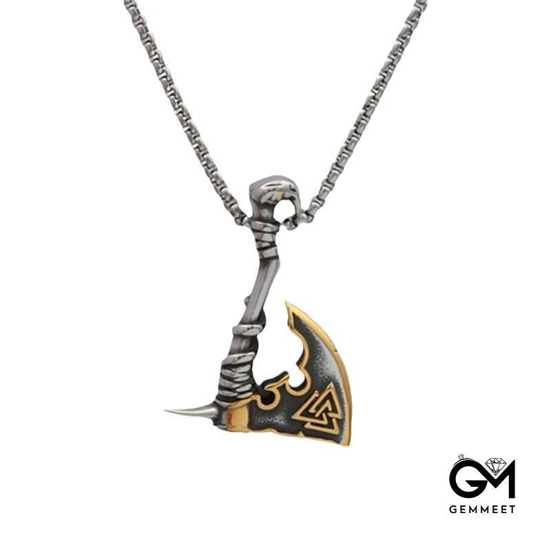 Stainless Steel Axe Pendant Hip Hop Necklace