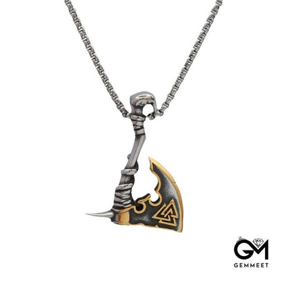 Stainless Steel Axe Pendant Hip Hop Necklace