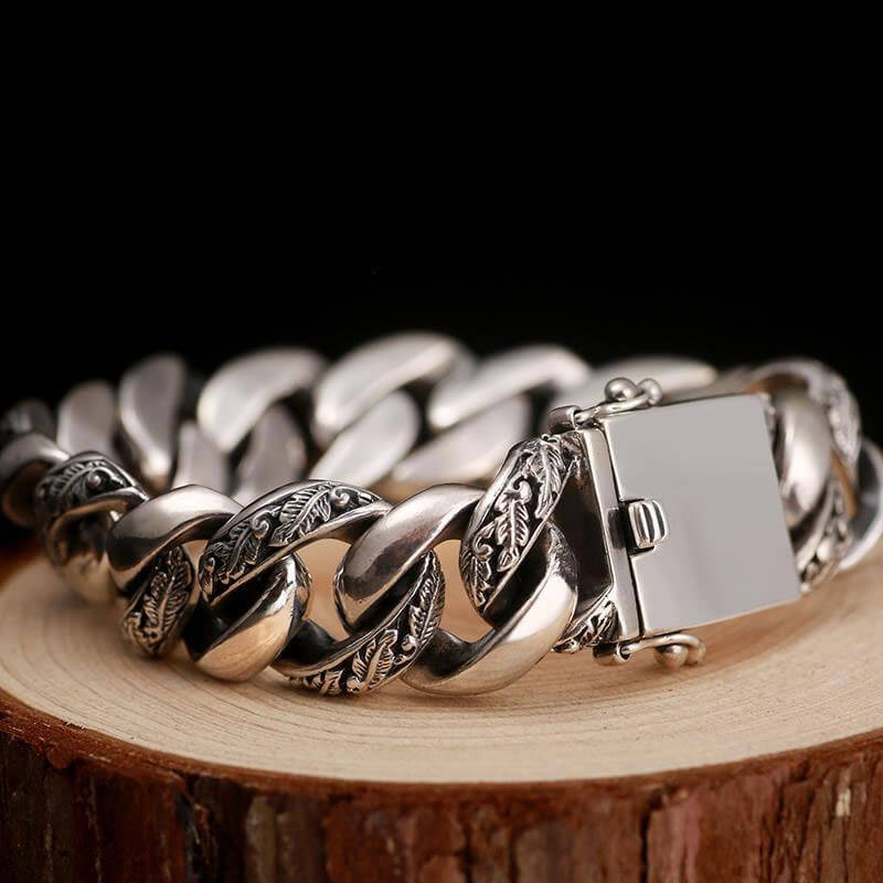 Men's Hippo Retro Rope Prong Link Bracelet