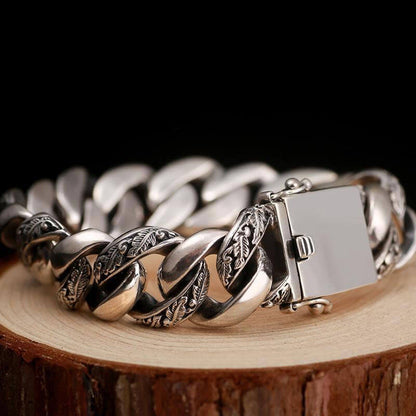 Men's Hippo Retro Rope Prong Link Bracelet