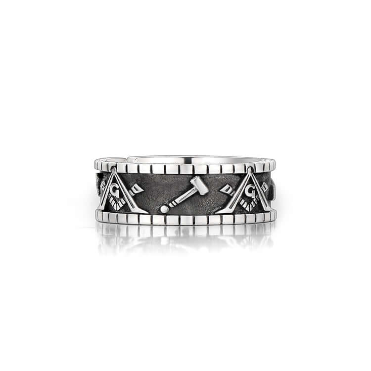 Fashion Men's Zodiac Totem Sterling Silver Rings