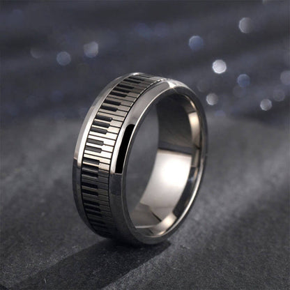 Spinner Music Piano Keys Ring