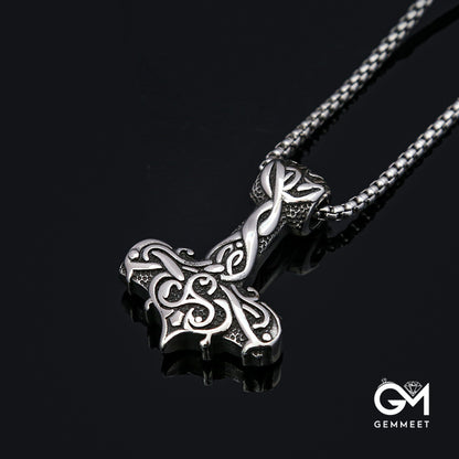 Vintage Viking Thor's Hammer Hip Hop Necklace