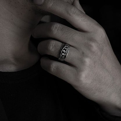 Vintage Men's Five Skull Ring