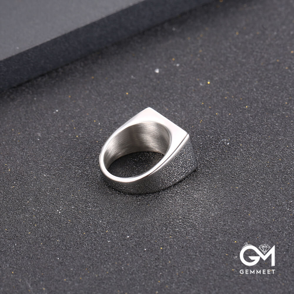 Simple Titanium Steel Personality Smooth Ring