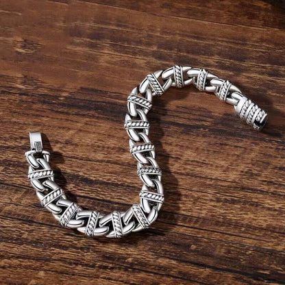 Cool Men's Simple Iron Chain Bracelet