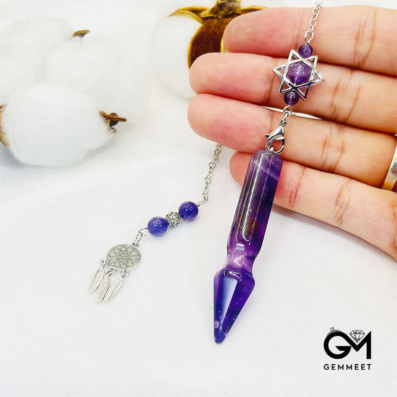 Amethyst Crystal Spirit Pendant Cone