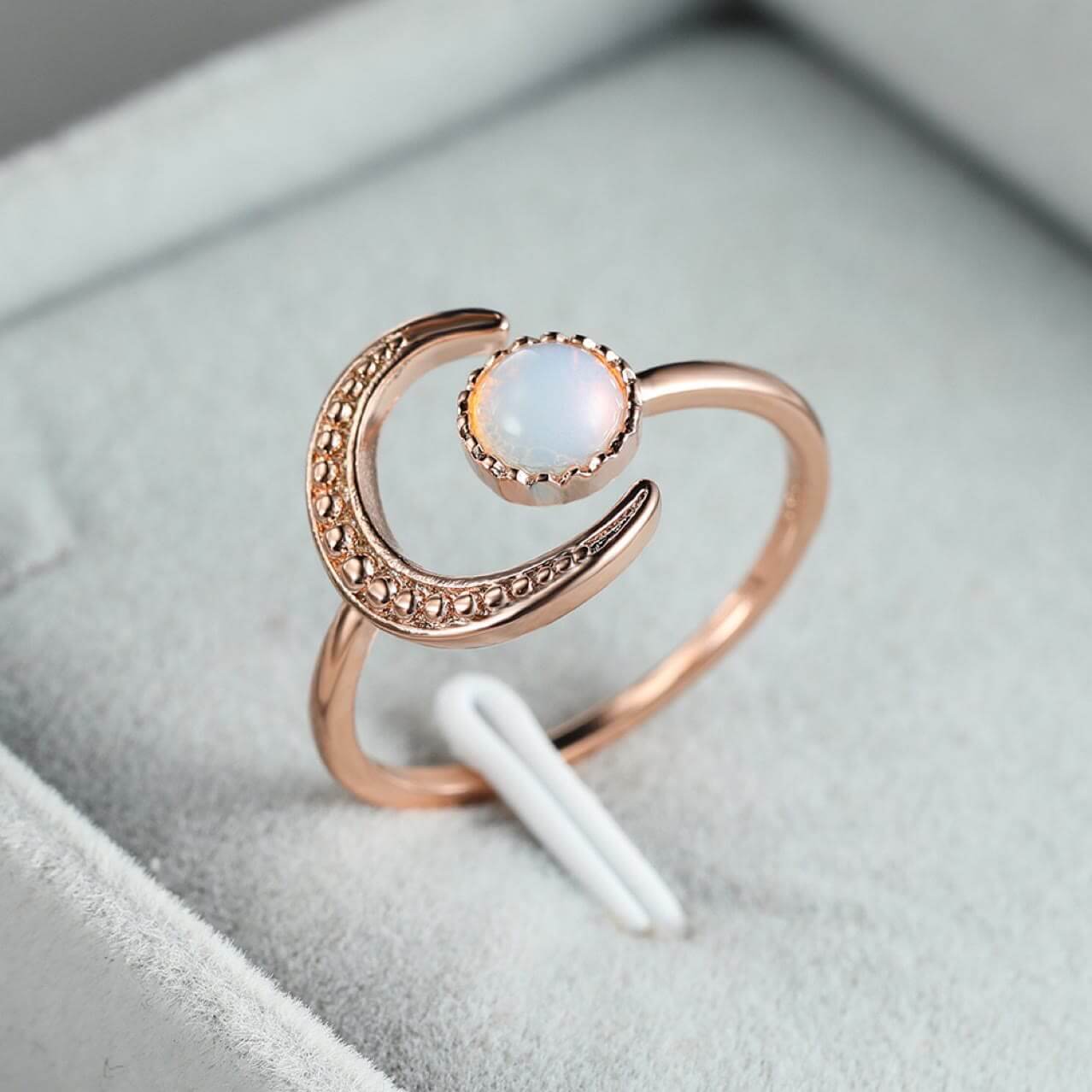 Moon Sun Accessory Moonstone Adjustable Ring