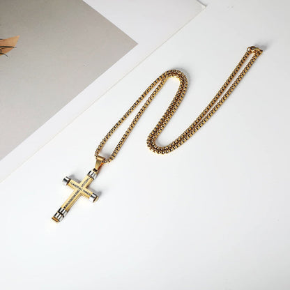 "I CAN DO ALL THINGS" Men's Strength Cross Necklace