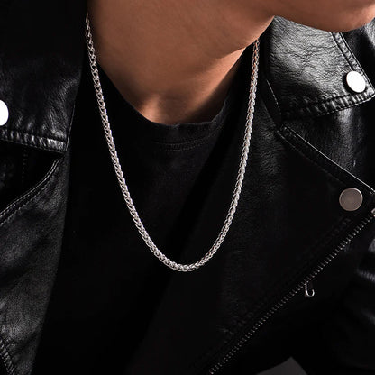 Hip Hop Sterling Silver Chains-5MM