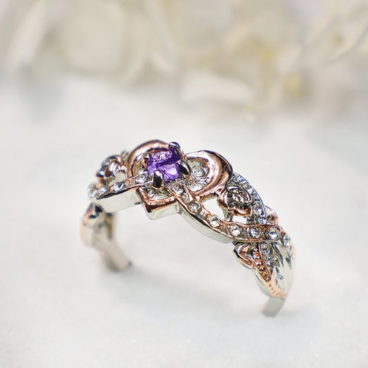 February Amethyst Birthstone Ring