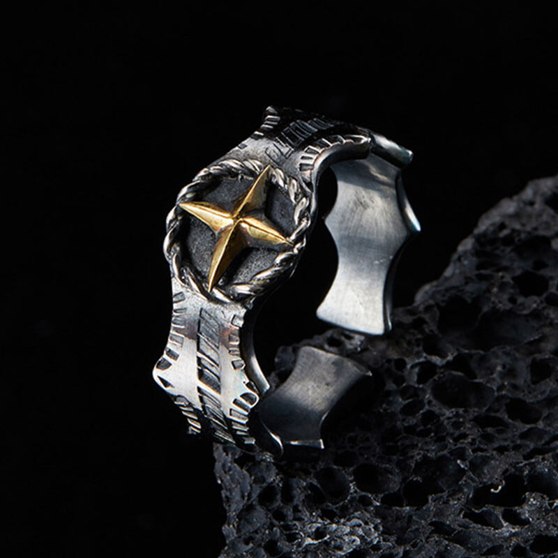 Astral Irregular Texture Adjustable Ring