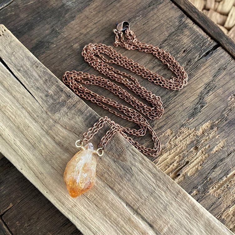 Brazilian Citrine Pendant Necklace