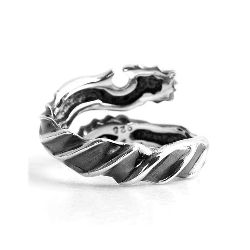 Evil Black Onyx Twisted Cascade Ring